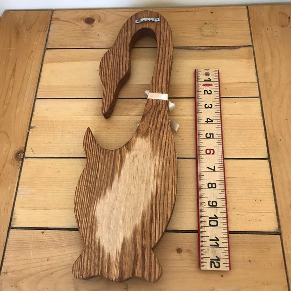 Mother Goose Wood Wall Hanging Hand Made Rustic Cabin Style 17" - Picture 5 of 5